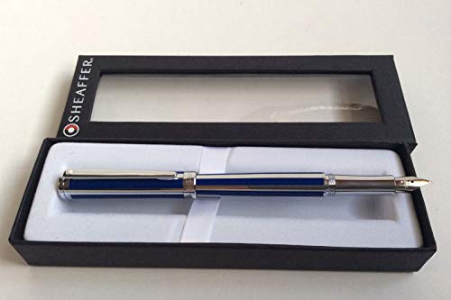 Sheaffer Intensity Ultramarine Striped Fine Point Fountain Pen 9230-0 #TOP1