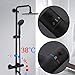 Produktbild BTSSA Duschsystem mit Thermostat Regendusche Duschset Duschsäule Dusche Duscharmatur Brausethermostat Shower inkl. Verstellbar Duschstange Kopfbrause Handbrause