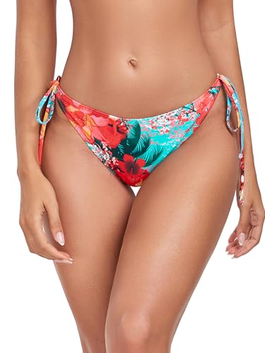 Ocean Blues Women's bikini bleu fleuri, taille L