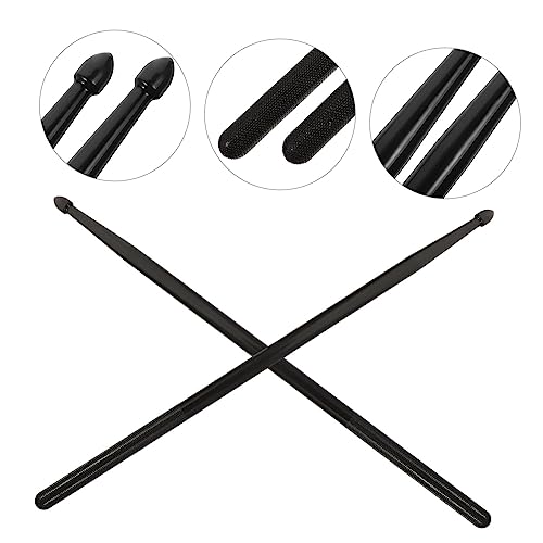 3 pares de baquetas de nylon para batería color negro miniatura 3