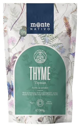 Thyme Tea Monte Nativo (300g) - In Spice Blends, as a Spice for Cooking and Drinks - Aromatic and 100% Pure and Natural Loose Leaf Herbal Tea Without Additives - As a healthy, refreshing infusion