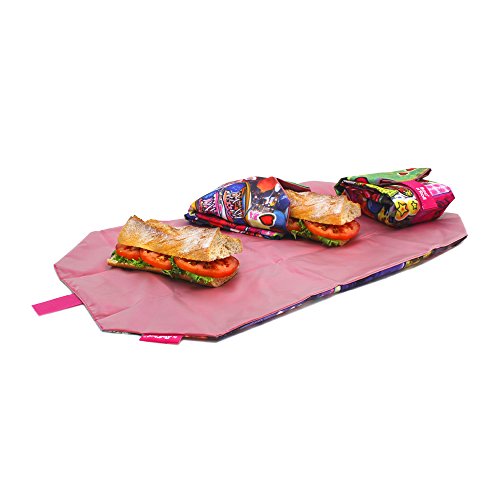 Roll'eat - Boc'n'Roll Teens Girls Bolsa Merienda Porta Bocadillos Ecológica sin BPA, Giraffe Multicolor