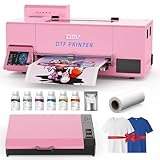 DSV A3 Plus XP600 DTF-Drucker mit Backofen,doppelt so schnell wie die DTF-Gerätepakete L1800/L805, faltbarer 5-Zoll-LED-Touchscreen, Weißtintenzirkulation und automatische Reinigung, Doppelalarm