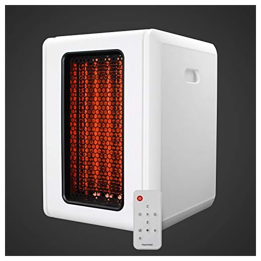 Infrared Heater - Heats Up To 1000 Square Feet - 1500W - Indoor - Electric - Portable - MagicHeater (White)