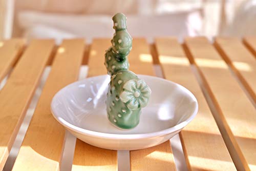 Image of PUDDING CABIN Cactus Gifts for Women Cactus Ring Holder Dish Birthday Gifts for Women Girls Friends, Cactus Decor for Bathroom Nighstand, Wedding Valentine's Day Xmas Gifts Mothers Day Gifs