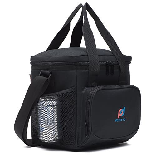 Mojecto Cooler Lunch Bag (10 X9.5 X7 Inches) - 600D Strong Polyester Fabric, Thick Peva Liner, Multiple Pockets And Strong Zippers. For School, Office, Sports. Picnics. #TOP7