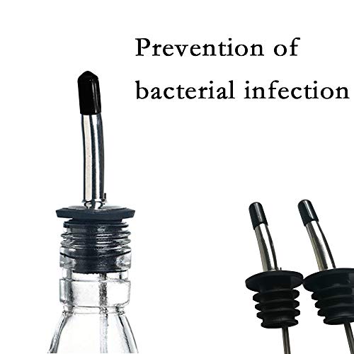 200Pcs liquor spout covers,Pourers Spouts Covers Dust Rubber Caps for Olive Oil Liquor Bottles (Black) - Thumbnail 4