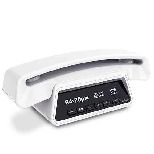 Alcatel Epure - Design DECT 6.0 Cordless Phone for Home with Answering Machine, Handsfree and Unwanted Call Blocking, White