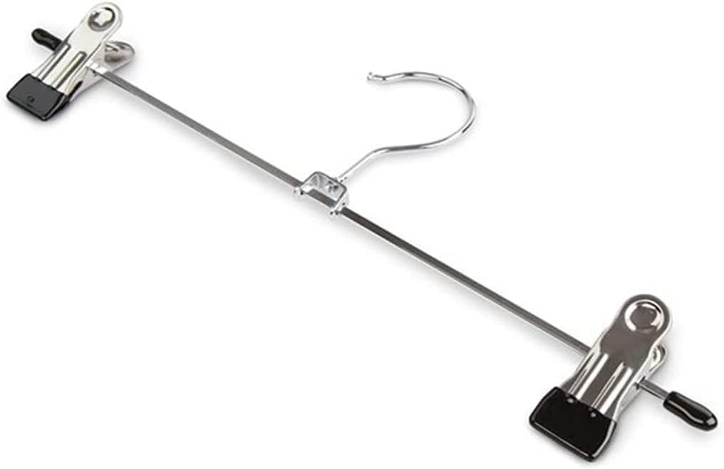 10ps Hanger Stainless Steel Jacket Rack Pants Skirt Clothes Adjustable Hanger
