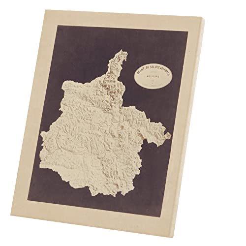 Carte Ardennes affiche poster 60x74 cm de collection vintage