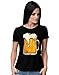 BLAK TEE Mujer Cool Beer Mug Camiseta S