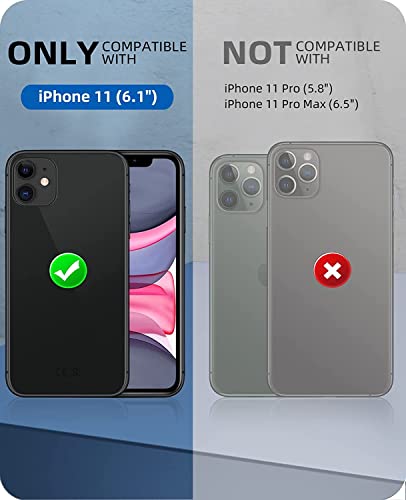 Wifort Iphone 11 Waterproof Case - Built-In Screen Protector Water Resistant Cover Protective Drop Protection Hard, Shockproof Full Body Defender Tough Military Grade - 6.1" Black #TOP1