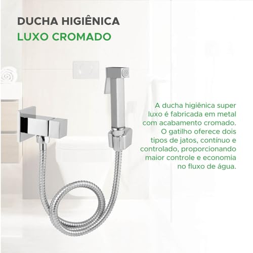 Kokay Ducha Higiênica Completa Luxo Metal Cromada