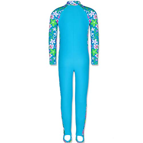 Tfjh E 1Pcs Girls Long Sleeve Swimsuit Upf 50+ Rashguard 7-8Years Blue Long #TOP1
