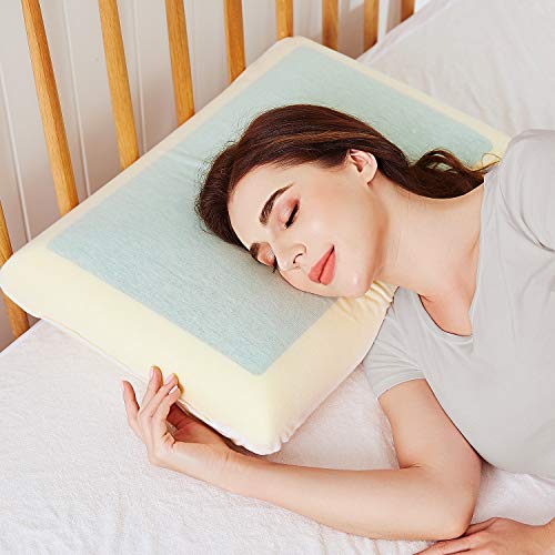 Nesaila Cooling Gel Memory Foam Pillow, Cooling Pillows For Sleeping, Cervical Pillow For Neck & Back Pain Relief ,Bed Pillows Support For Stomach, Side And Back Sleepers, Certipur-Us, Standard Size #TOP4