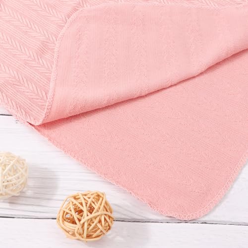 Image of AQOKKA Baby Swaddle Blankets with Bow Hat Mittens Set Wheat-Pattern Infant Receiving Blankets Swaddles for Newborns Unisex Toddler Swaddle Wrap Sets for Baby Girls Boys Nursery Warm Shower Gift