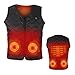 FR&RF 5 Zonas de calefacción Chalecos de Senderismo Ajustables Chaleco eléctrico CALENTADO USB Térmico Térmico Cojín de Calor Winter Warmer Unisex,M