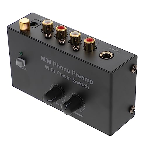 Uonlytech Preamplificatore Phono per Giradischi Mini Amplificatore Stereo Convertitore Segnale Audio Analogico Amplificatore Audio Basso Rumore Spina Ue