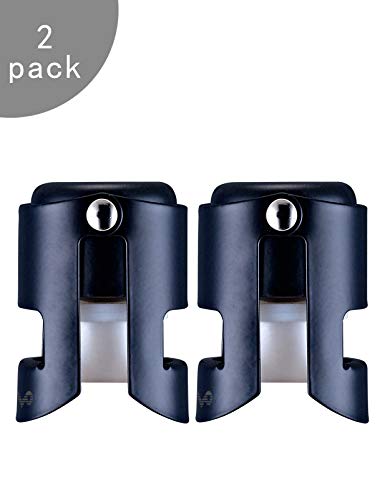 OWO Champagne Stopper with Stainless Steel, Professional Bottle Sealer for Champagne, Cava, Prosecco & Sparkling Wine, Champagne Saver Plug, Compact Champagne Bottle Plug (2pack)