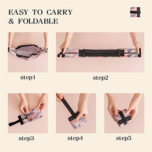 YYDSM Reusable Shopping Bags Foldable, Large Capacity Portable Shopping Bag, Multipurpose Sports Travel Shoulder Bag, Picnic camping storage bag (2PCS-A)