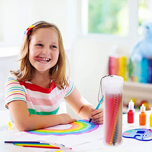 8 Pcs Extendable Plastic Paint Brush Case Clear Long Paint Brush Holder Tube Storage Paintbrush Organizer Pencil Container Dustproof Watercolor Pen Container For Drawing Tools Makeup Artist Travel #TOP4