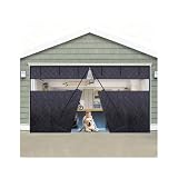 LXBAMKEA Garage Magnetico Termico Isolante Porta Tende, Freddo Impermeabile Antivento Caldo Spesso Cotone Zanzariera Porte, Casa Porta Isolante Porta Copertura(Black)