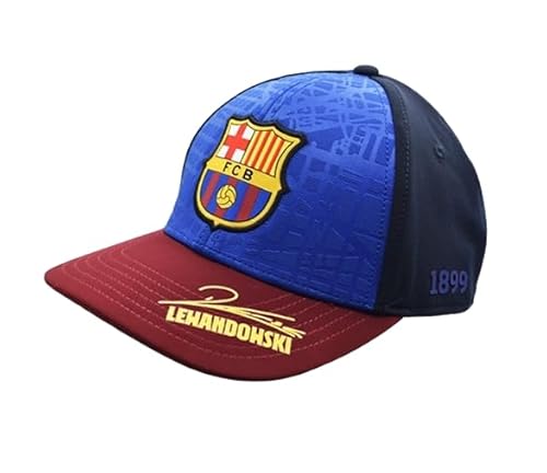 FC Barcelona Gorra Oficial Edición Especial Lewandowski Autografiada – Adulto