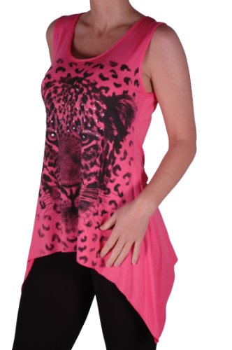 EyeCatch - Débardeur drapé stretch - Tigre - Femme - Grandes Tailles