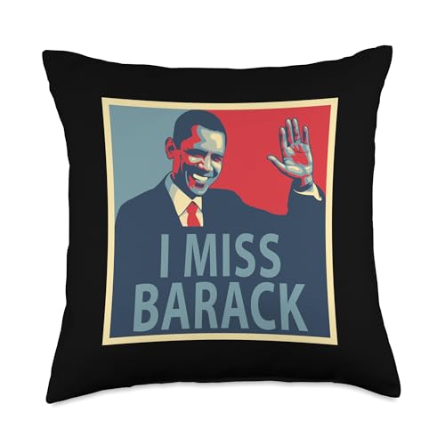 I Miss Barack Obama 44 President Throw Pillow