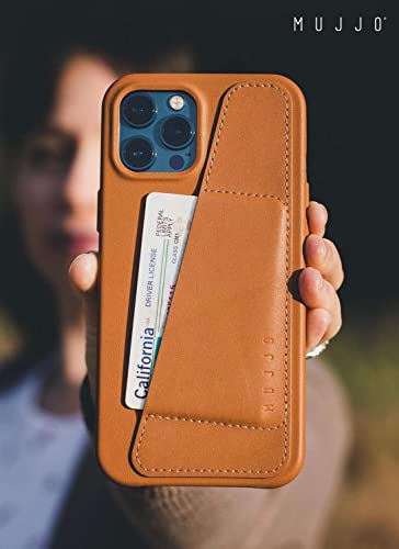 Mujjo Leather Wallet Phone Case - Fits iPhones 14 and 13 - Premium European Leather Case with Card Pocket - Enhanced Phone & Camera Lens Protection - Crafted with Recycled Material - Image 9