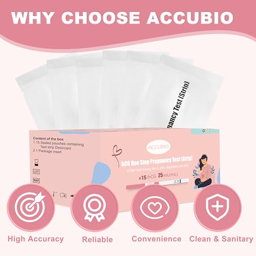 Pregnancy Test Strips with Urine Cups, hCG Detection Home Pregnancy Tests, Sensitive & Over 99% Accurate, 15 Count Individually Wrapped, Rapid hCG Test Strips, 5mm Wider 25mIU/mL - Thumbnail 7