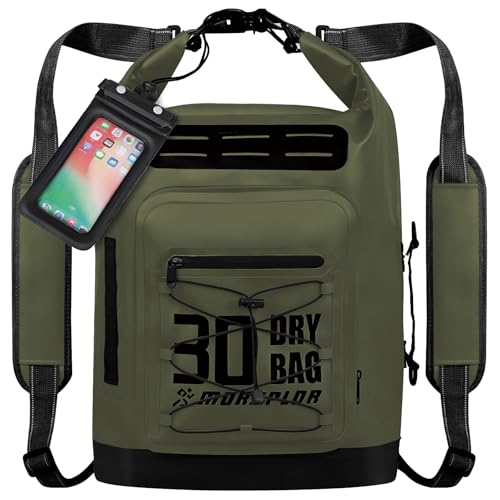 Image of MORXPLOR Dry Bag Waterproof,5L /10L /20L /30L Roll Top Dry Bag Backpack with WaterProof Phone Case for Swim,Kayak