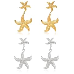 A3:2pcs Starfish Earrings