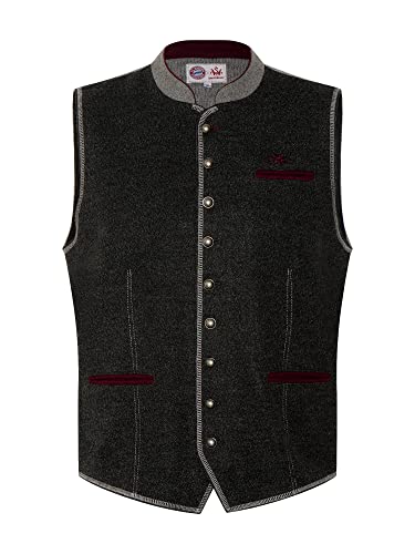 FC Bayern München Trachten Strickweste Herren Grau