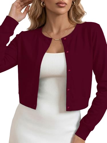 Image of Heymoments Women's Casual Shrugs Lightweight Open Front Cropped Cardigan for Dresses