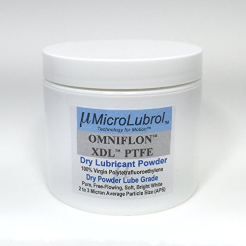MICROLUBROL OMNIFLON XDL 100% Virgin PTFE Dry Lubricant Powder, 2-3 Micron avg. Particle Size, Free APPLICATOR Brush, 2 oz / 56.7 gm.