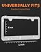 HOTOR License Plate Frame - Lastingly Bling and Sparkly License Plate Frame for Women, Stainless Steel & Obstruction-Free Frame with Multifaceted Rhinestones,White, 1 Pack