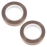 PAMINGONO 2 Rollen Braunes Ptfe Teflonband Hitzebeständiges Klebeband mit Verschleißfestigkeit und Abdichtung für Vakuumierer und Isolieranwendungen