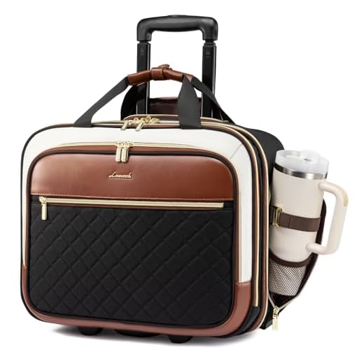 Rolling Laptop Briefcase for Women