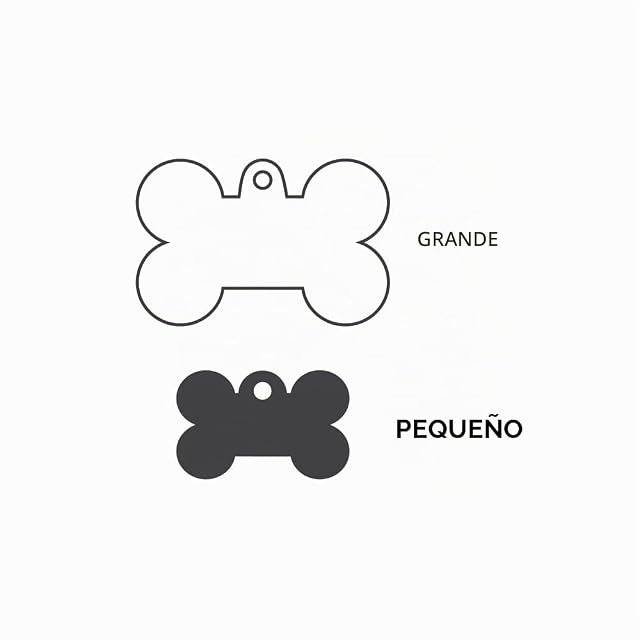Foto 3 de 4 de My Family Placa de Identificación personalizado para perro Made in Italy, Hueso pequeño en latón cromado
