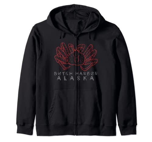 Dutch Harbor Alaska Crab - Patas de cangrejo rojo de Alaska Sudadera con Capucha