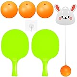 Vibbang Tischtennis Trainer Set, Tischtennis Trainer Zum Aufhängen, Verstellbarer Hängendes Tischtennis, Mini Tischtennisplatte, Tischtennis-Hand-Augen-Koordinationsspielzeug als Geschenk