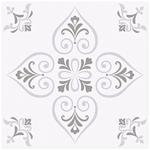 Peel & Stick Floor Tiles Vinyl Flooring 8"X8", Suitable For Wall, Floor, Kitchen, Bathroom, Pet House 10 Sheets (8X8 Inches, Petal, 10) #TOP3