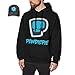 Younter Pewdiepie Men's Casual Hoodie Sweatshirt with Drawstring Black M