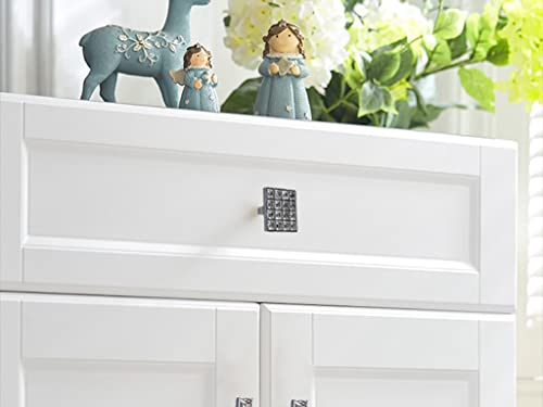 ESreake 4 Pack Extra Large Square Crystal Rhinestone Cabinet Knobs Pulls Handle,Shiny Diamond Glass Dresser Drawer Knobs Handles for Cupboard Wardrobe Dresser (Square 1.26" Hole Centers, 4 Pack) by ESreake - Image 6