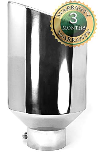 Rp Remarkable Power, 5" Inlet 10" Outlet 18" Long Stainless Steel Rolled Edge Diesel Exhaust Tip Ext39 #TOP4