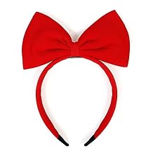 Huachi Red Bow Headbands for Women, Cute Big Bow Headband Hair Accessories,Hairbands Adults Teens Party Decoration
