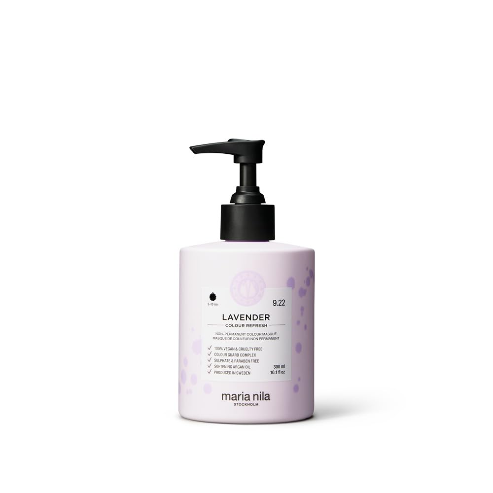 Maria Nila Colour Refresh Lavender 300 ml Masque Capillaire Violet Pigments Semi-Permanents Végan Sans Sulfate Parabène