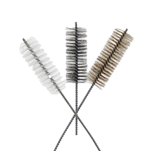 Image of 3 Piece Set of 16-Inch Tube Cleaning Brushes Copper, Stainless, Nylon for Various Surface Use (1.5-Inch Diameter)