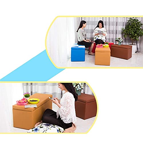 Boîte multifonctions haute capacité avec siège confortable en PU jaune